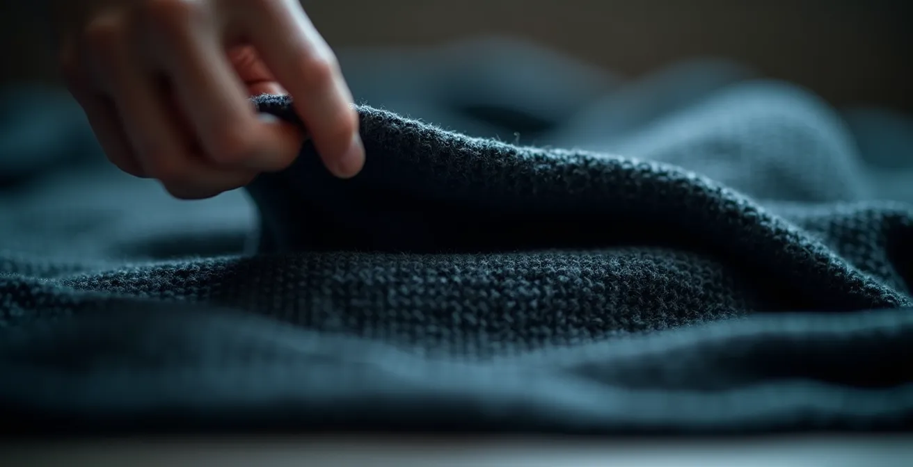 Macro shot of a thick blanket being draped over a humane trap